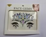 Strass auto adhesivas para rostro - Plateado