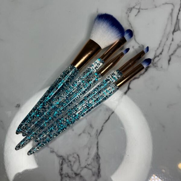 Mini Set de 5 brochas con glitter - Imagen 1