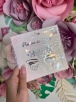 Strass autoadhesivos para rostro plata - Imagen 2