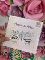 Strass autoadhesivos para rostro plata - Imagen 3