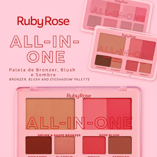 Paleta All In On - Sombras, Rubor Y Bronzers Ruby Rose - Imagen 3