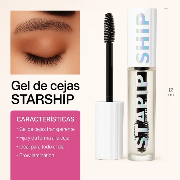 Mascara De Gel Para Cejas Starship Pink21 Transparente - Imagen 4