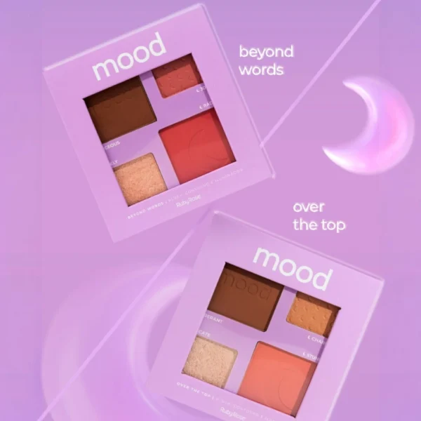 Paleta Mood Ruby Rose – Contorno, Rubor e Iluminador - Imagen 5